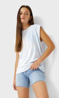 Stradivarius Топ-Жилет Небесно-Голубой Xl