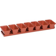 Горшок DAREL МИНИ-САД 73х16,5х8,5 см полипропилен коричневый