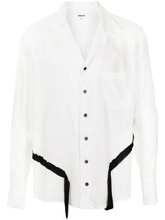 sulvam рубашка с открытым воротником и ремешками