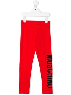 Moschino Kids легинсы с логотипом