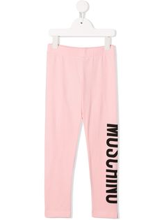 Moschino Kids легинсы с логотипом