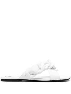 Nº21 шлепанцы с плетеными ремешками