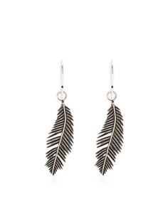 Saint Laurent серьги-подвески в форме листьев