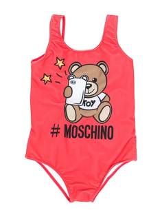 Moschino Kids слитный купальник с логотипом