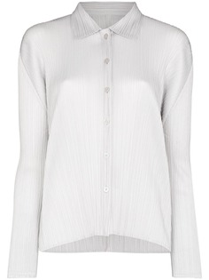 Pleats Please Issey Miyake плиссированная рубашка на пуговицах