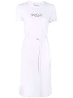 Calvin Klein платье-футболка с логотипом