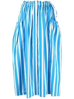 MSGM полосатая юбка с завышенной талией