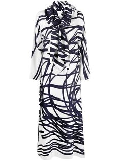 Daniela Gregis длинное платье с абстрактным принтом