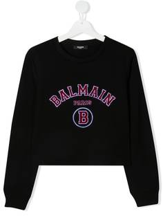 Balmain Kids джемпер с логотипом