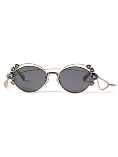 Jimmy Choo Eyewear солнцезащитные очки Shine в круглой оправе