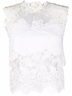 Ermanno Scervino легкий топ с цветочной вышивкой