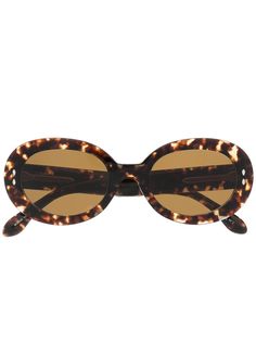 Isabel Marant Eyewear солнцезащитные очки в овальной оправе черепаховой расцветки