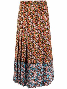 PAUL SMITH плиссированная юбка с цветочным принтом