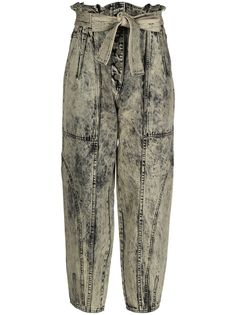 Ulla Johnson укороченные джинсы из вареного денима