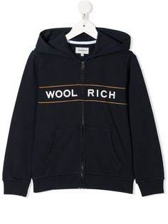 Woolrich Kids худи на молнии с логотипом