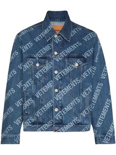 VETEMENTS джинсовая куртка с логотипом