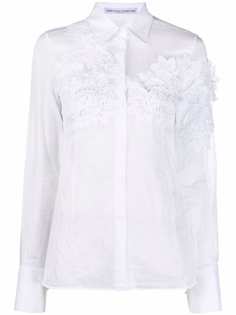 Ermanno Scervino рубашка на пуговицах с цветочной вышивкой