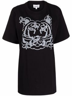 Kenzo футболка с принтом Tiger