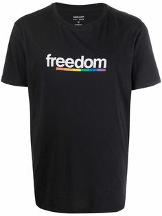 Osklen футболка Freedom с отделкой в полоску
