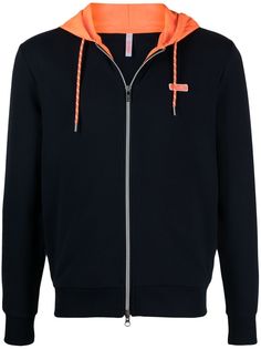 Sun 68 худи на молнии с вышитым логотипом