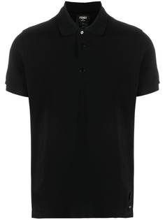 Fendi рубашка поло с нашивкой-логотипом