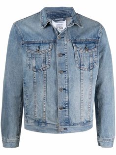 Armani Exchange джинсовая куртка с графичным принтом
