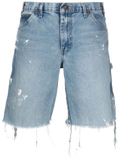 GALLERY DEPT. джинсовые шорты с эффектом потертости