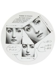 Fornasetti тарелка с принтом