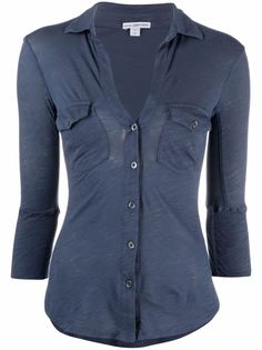 James Perse рубашка с V-образным вырезом