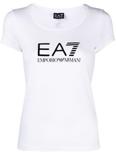 Ea7 Emporio Armani футболка с U-образным вырезом и логотипом