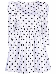 Batsheva платье в горох с квадратным вырезом