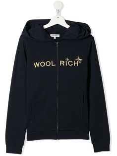 Woolrich Kids худи с вышитым логотипом