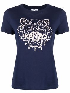 Kenzo футболка с вышивкой Tiger