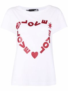 Love Moschino футболка с круглым вырезом и логотипом