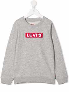 Levis Kids толстовка в рубчик с нашивкой-логотипом