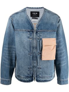 FIVE CM джинсовая куртка с контрастным карманом