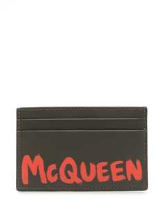 Alexander McQueen картхолдер с принтом граффити и логотипом