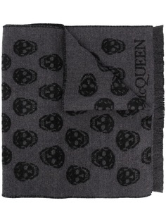 Alexander McQueen шарф с принтом Skull
