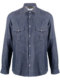 Manuel Ritz джинсовая рубашка с эффектом потертости