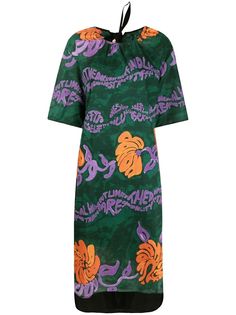 Marni платье миди с цветочным принтом