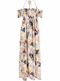 LIU JO платье с приспущенными плечами и цветочным принтом