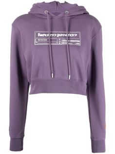 Heron Preston укороченное худи с логотипом