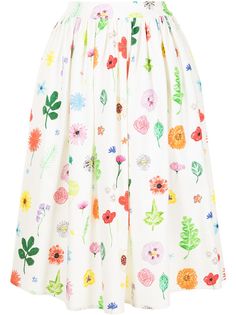 Mira Mikati юбка миди с цветочным принтом