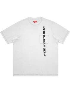 Supreme футболка с контрастной строчкой