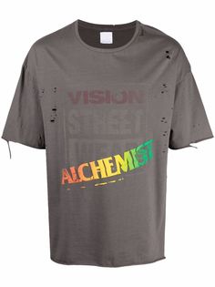 Alchemist футболка с эффектом потертости и логотипом