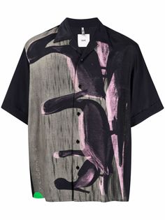 OAMC рубашка с короткими рукавами и абстрактным принтом