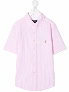 Ralph Lauren Kids рубашка на пуговицах с вышитым логотипом