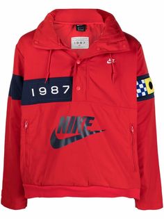 Nike куртка-анорак с логотипом