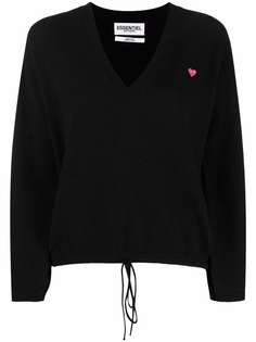 Essentiel Antwerp джемпер с V-образным вырезом и вышивкой