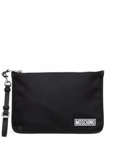 Moschino клатч с нашивкой-логотипом